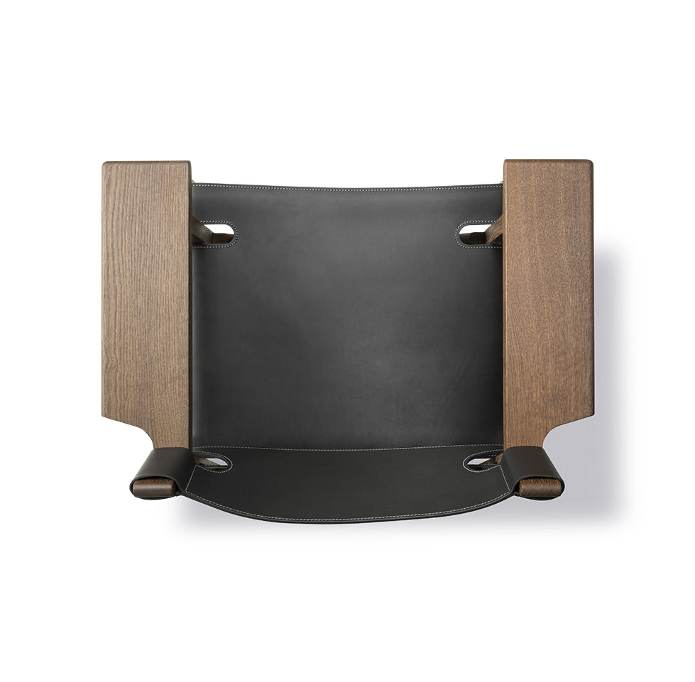 FREDERICIA The Spanish Chair - Smoke Oak Oiled with Black Leather Seat