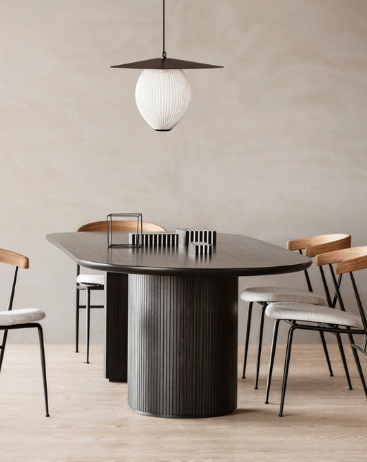 GUBI Moon Dining Table - 258x101 - Black/Brown - Fifteen Percent Discount