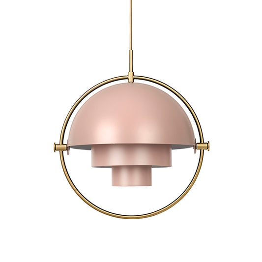 GUBI Multi Lite Pendant - Rose Dust Shade with Brass Ring - 25% Off