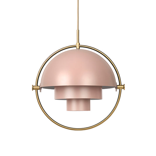 GUBI Multi Lite Pendant - Rose Dust Shade with Brass Ring - Twenty Five Percent Discount