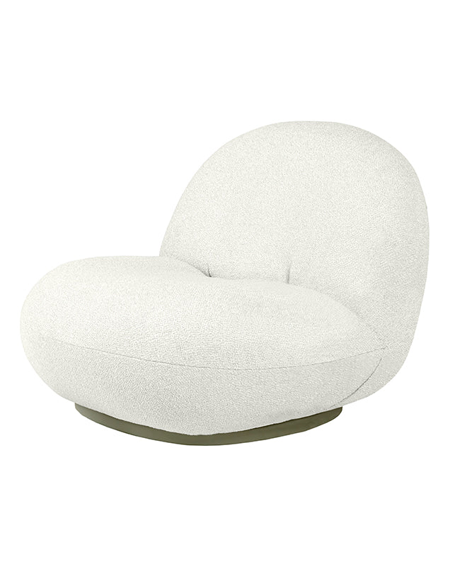 GUBI Pacha Chair OUTDOOR - Fully Upholstered, Moss Gray Swivel Base - Fifteen Percent Discount