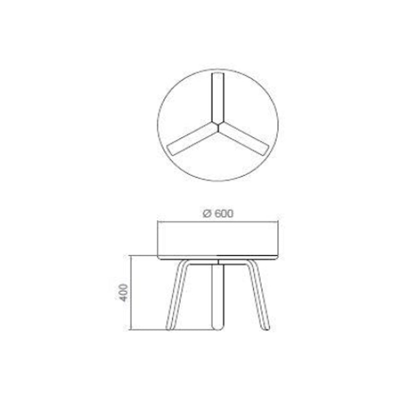GUBI Paper Table Ø60cm - Oak - SPECIAL Forty Percent Discount - Discontinued Model