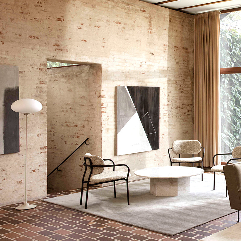 GUBI Stem-Lite Floor Lamp - H150 - Black Chrome - 25% Off