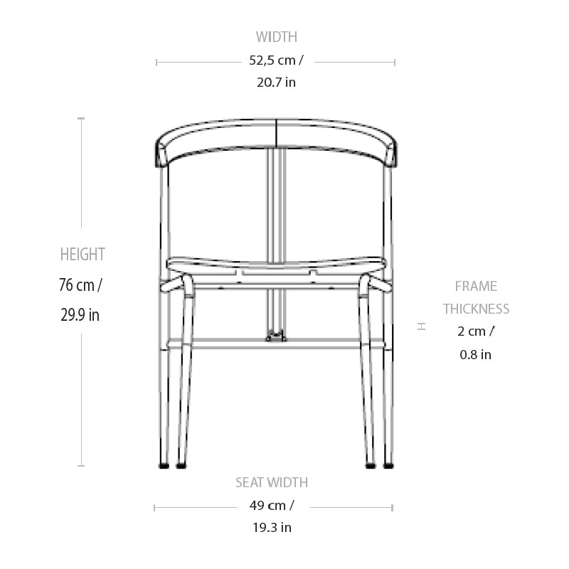 GUBI Violin Dining Chair - Seat Upholstered, Walnut & Leather - Set of 2 - CLEARANCE Forty Percent Discount