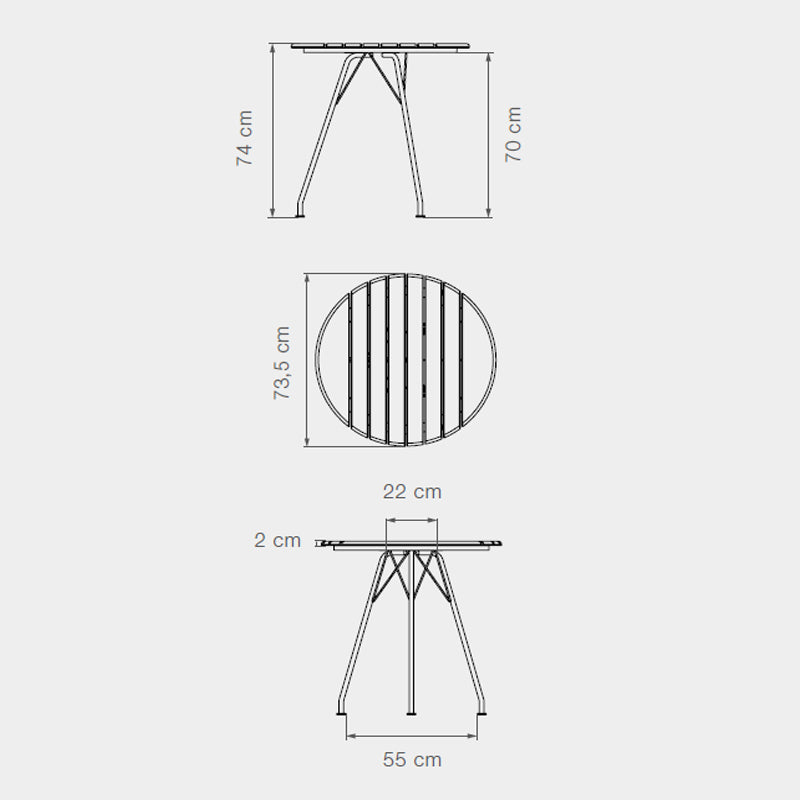HOUE Circum Table - Bamboo - Ø73,5 cm