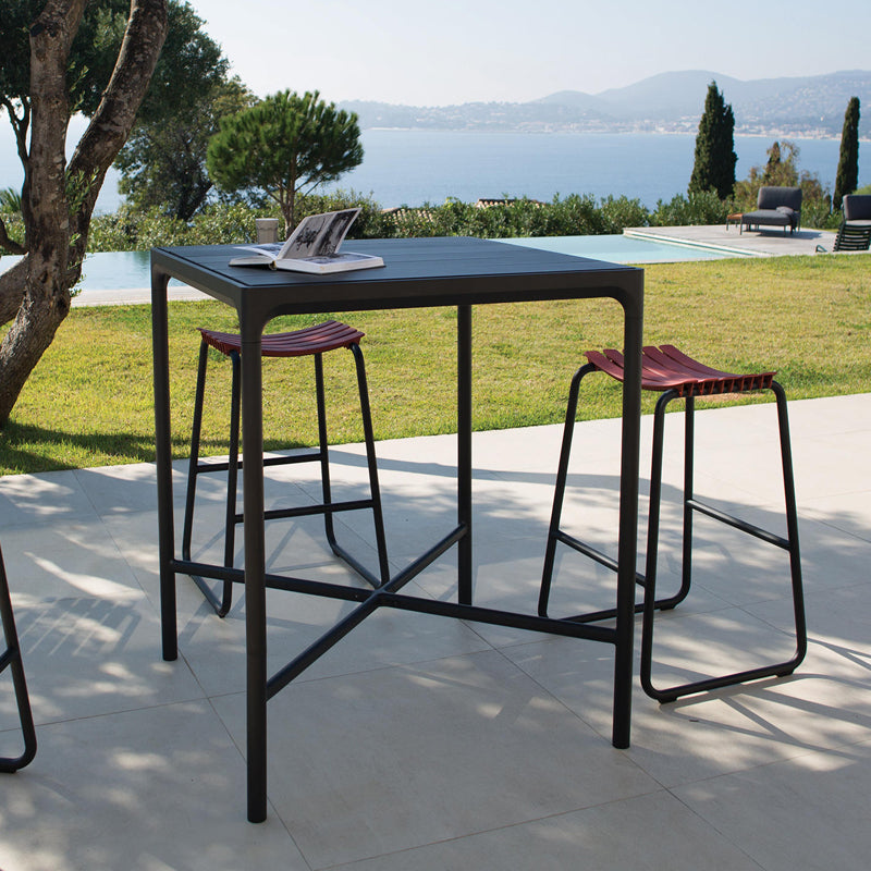 HOUE Four Dining Table - Black Aluminium - 90x90 cm - CLEARANCE Fifty Percent Discount