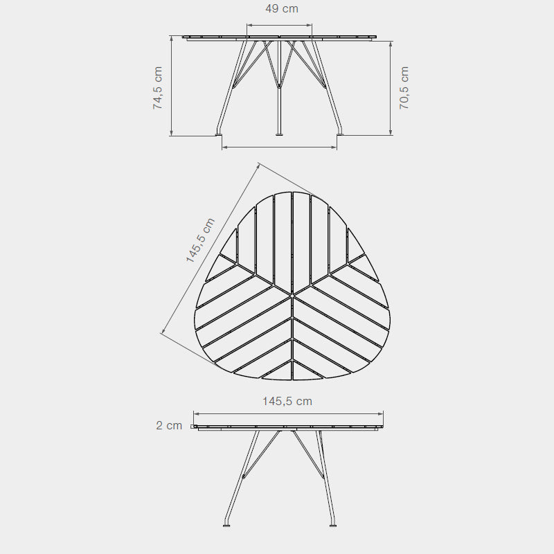 HOUE Leaf Dining Table - Bamboo - 146 cm - Thirty Percent Discount