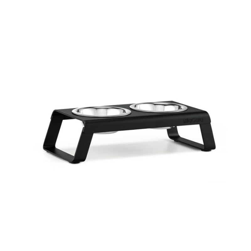 MIA CARA Desco, Dog Feeder, Powder- Coated Black S