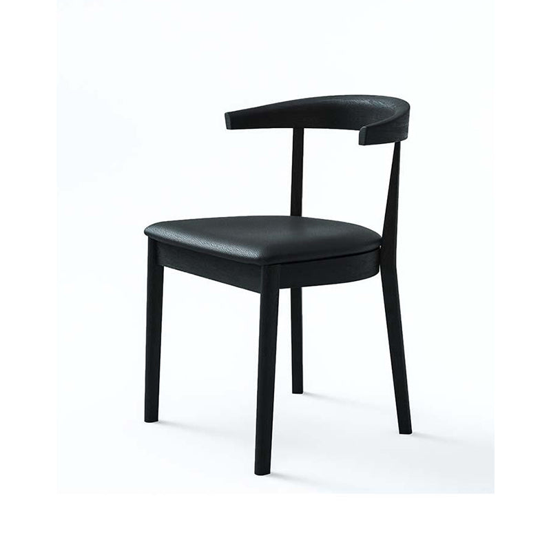 SKOVBY SM52 Chair - Oak Black w/Black Leather - Set of 2 - 20% OFF