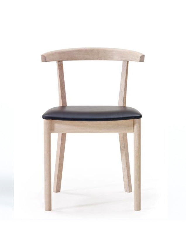 SKOVBY SM52 Chair - Oak White Oil w/Nougat Leather - Set of 2 - 20% OFF