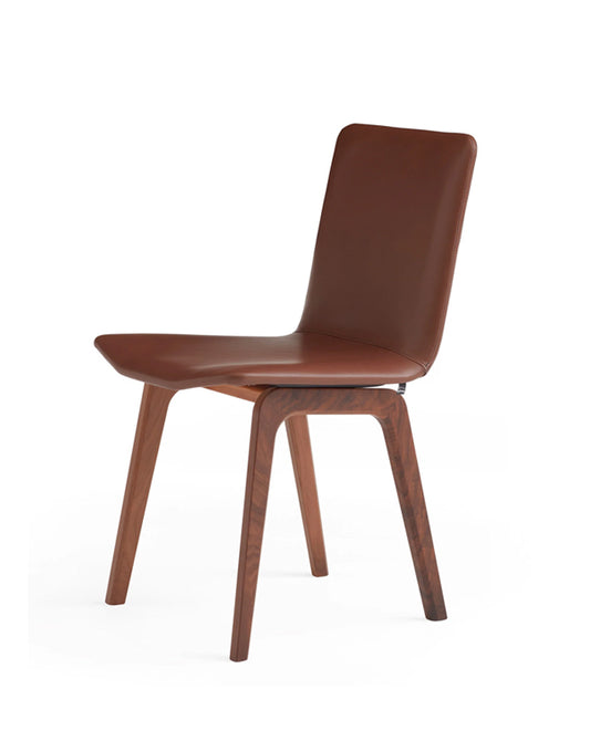 SKOVBY SM811 Chair - Walnut Oil w/Calvados Leather Seat - CLEARANCE Fifty Percent Discount