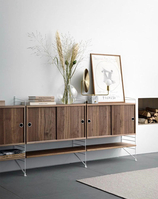 STRING Living Room F - Walnut 240x85x30cm - Preset Combination